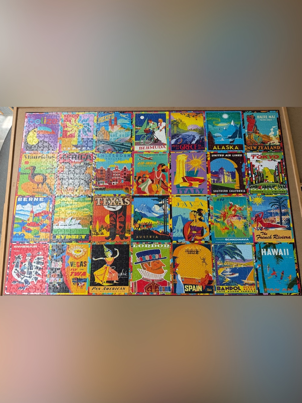 1500 colorful destinations puzzle Buffalo games COMPLETE - Picture 2 of 2